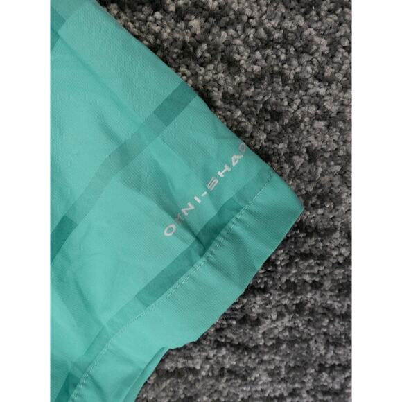 Columbia Shirt Mens XL Green Striped Short Sleeve Vented Omni Shade Outdoors - Picture 6 of 12